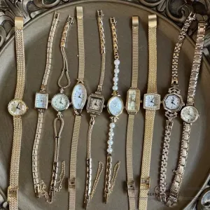 18K Gold Plated & Brass Band Watches
