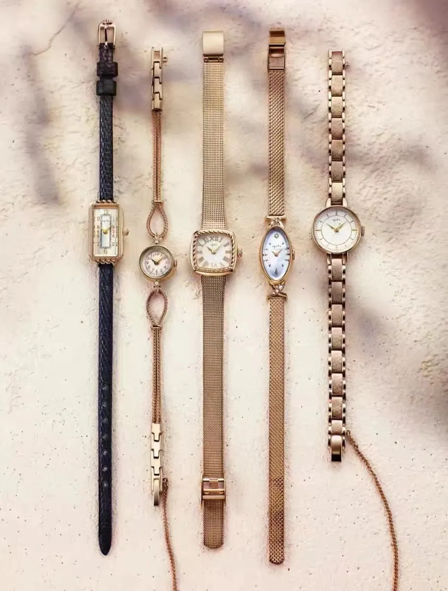 18K Gold Plated & Brass Band Watches