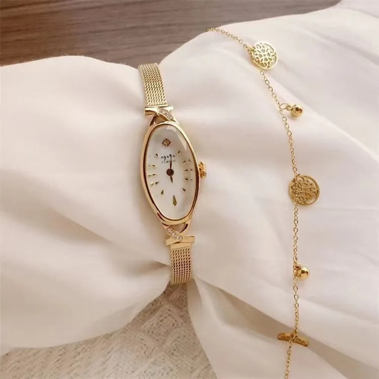 18K Gold Plated & Brass Band Watches