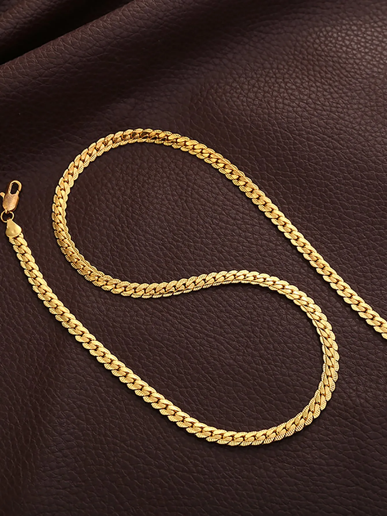 1pc Men Minimalist Chain Necklace 5mm Fashion Necklace, Stainless Steel Jewelry