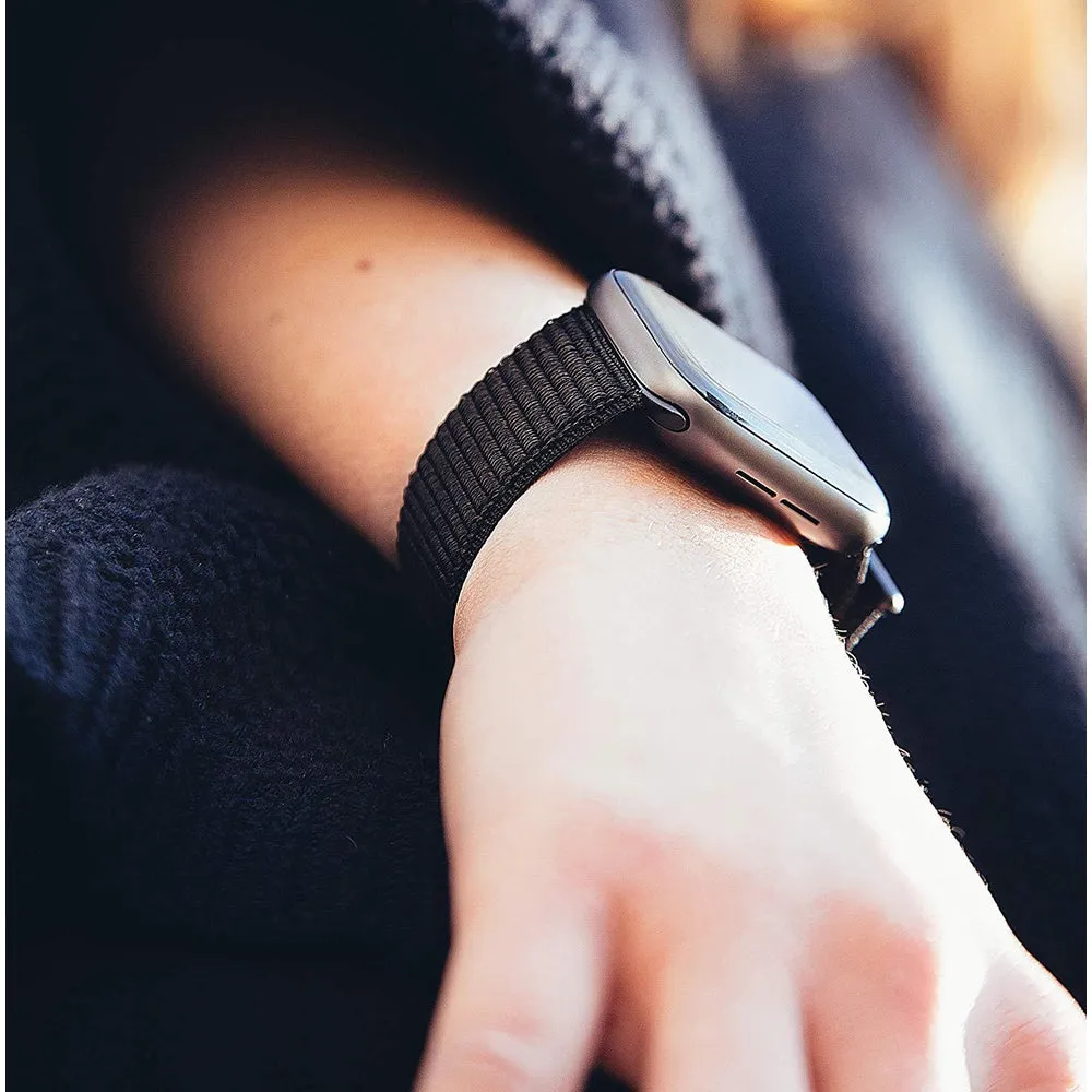 CASE-MATE 38-40mm Apple Watch Nylon Band for Series 1-8 & SE - Black  (Apple Watch sold separately)