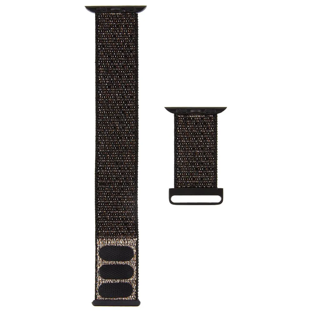 CASE-MATE  38-40mm Apple Watch Nylon Band for Series 1-8 & SE - Mixed Metallic Black (Apple Watch sold separately)