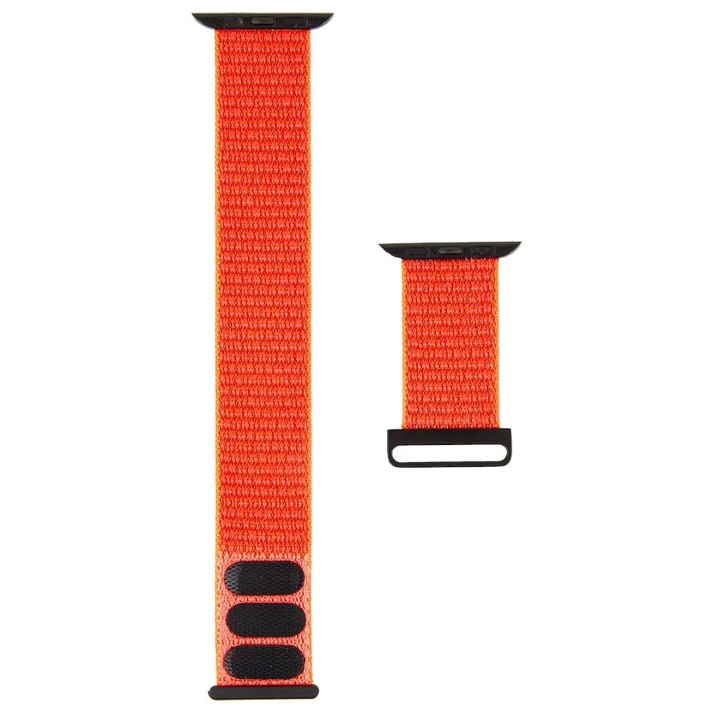 CASE-MATE 42-44mm Apple Watch Nylon Band for Series 1-8 & SE - Reflective Neon Orange  (Apple Watch sold separately)