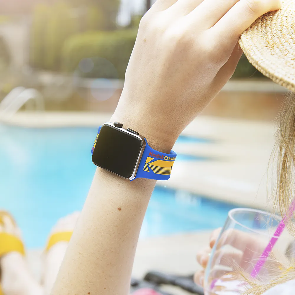 CASE-MATE 42-44mm Kodak Apple Watch Band for Series 1-8 & SE - Ektachrome Blue  (Apple Watch sold separately)