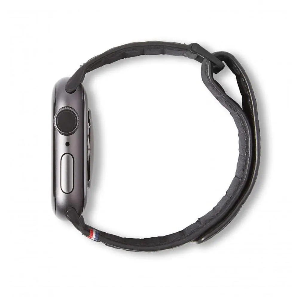 DECODED 38-41mm Leather Magnetic Traction Strap for Apple Watch Series 1-8 & SE - Black