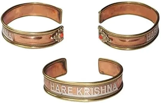 Gangesindia Copper Bracelet Easy Adjustable | Copper Cuff Bracelet Kada for Men & Women.
