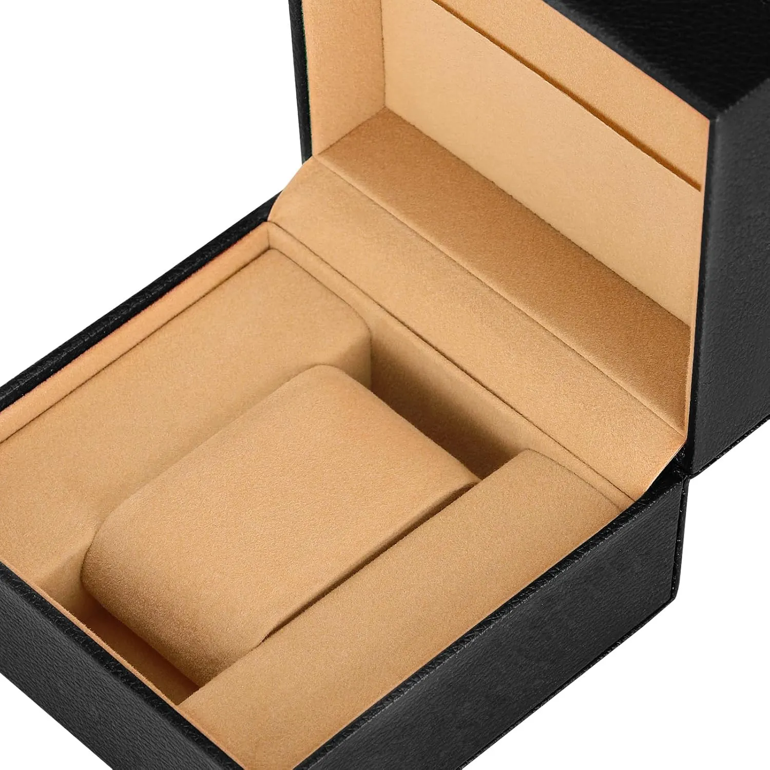 Luxury Single Watch Gift Box for Men Women, Single Watch Bracelet Bangle Jewelry Holder Storage Box Display Case Organizer (Black Style 2)