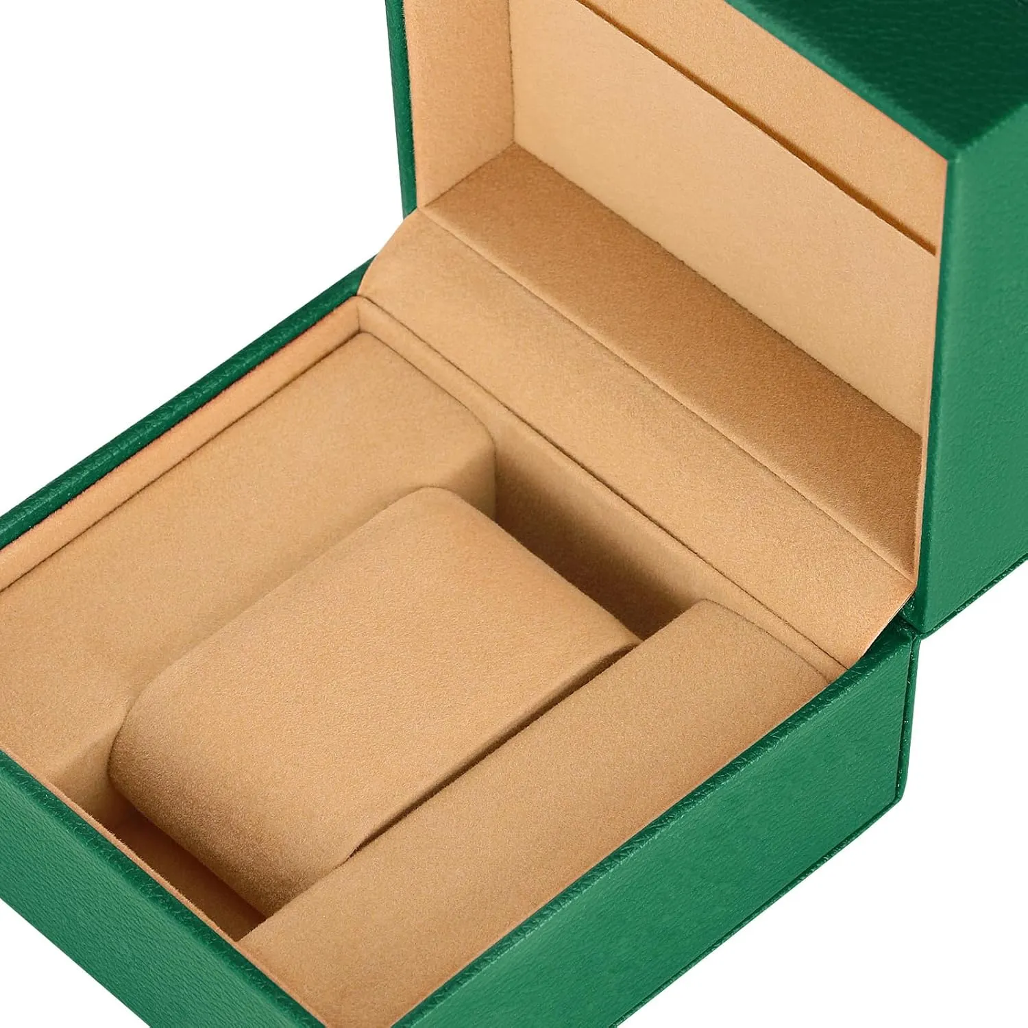 Luxury Single Watch Gift Box for Men Women, Single Watch Bracelet Bangle Jewelry Holder Storage Box Display Case Organizer (Green Style 2)