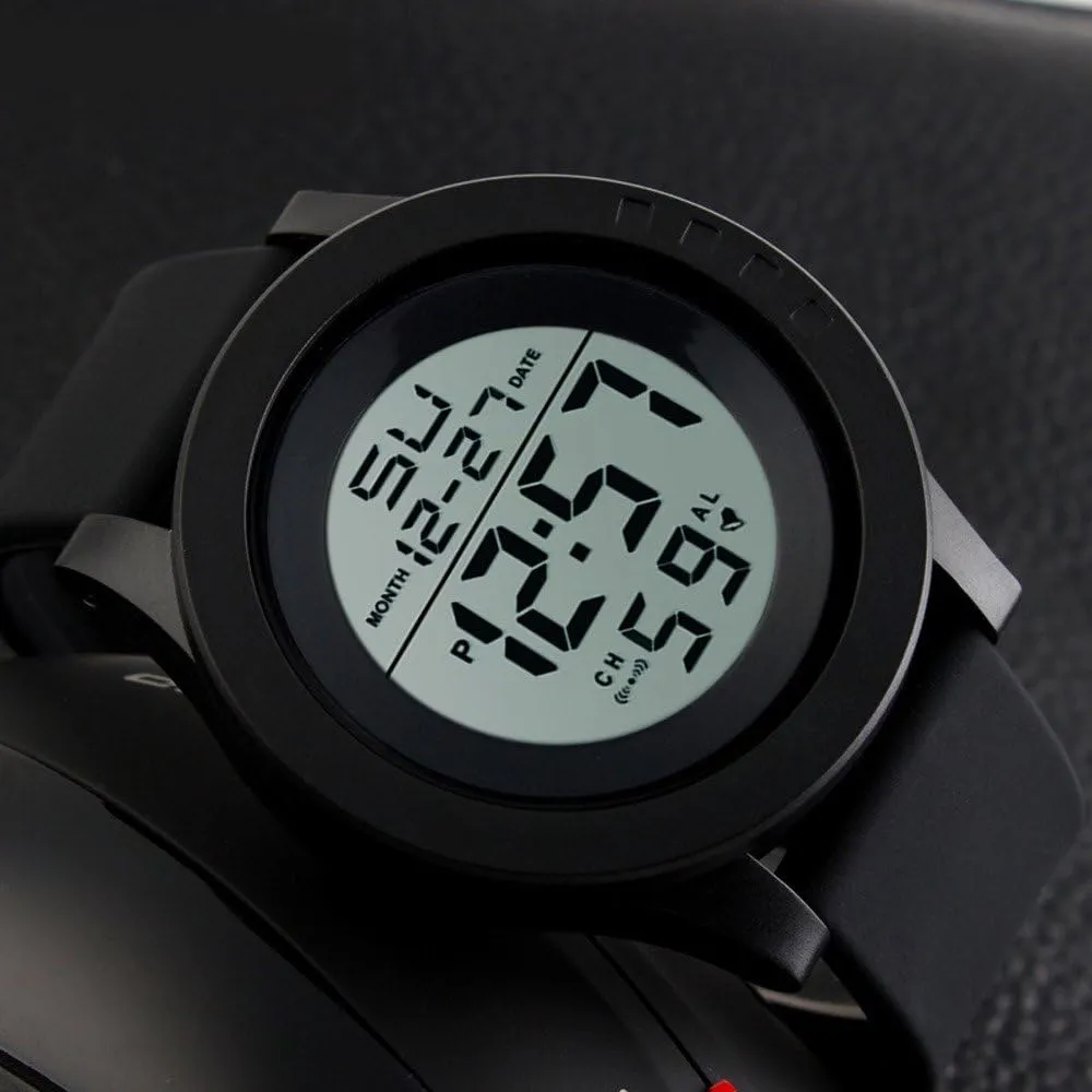 Men's Digital Sports Watch Waterproof Military Outdoor Wrist Watches for Men with LED Backlight Alarm Back Light