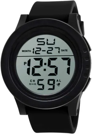 Men's Digital Sports Watch Waterproof Military Outdoor Wrist Watches for Men with LED Backlight Alarm Back Light
