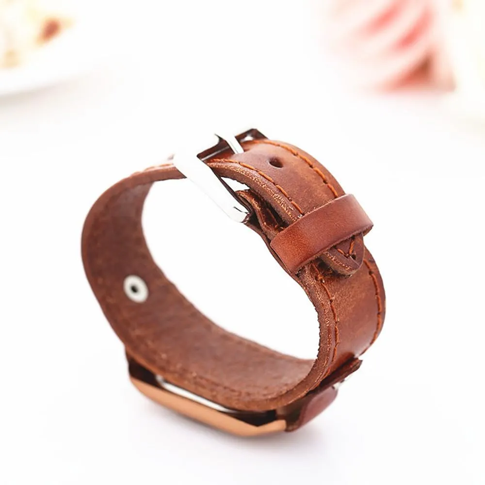 MINILUJIA Women Leather Watches Fashion Gold Square Quartz Simple Casual Vintage Wristwatch with Soft Leather Band for Lady