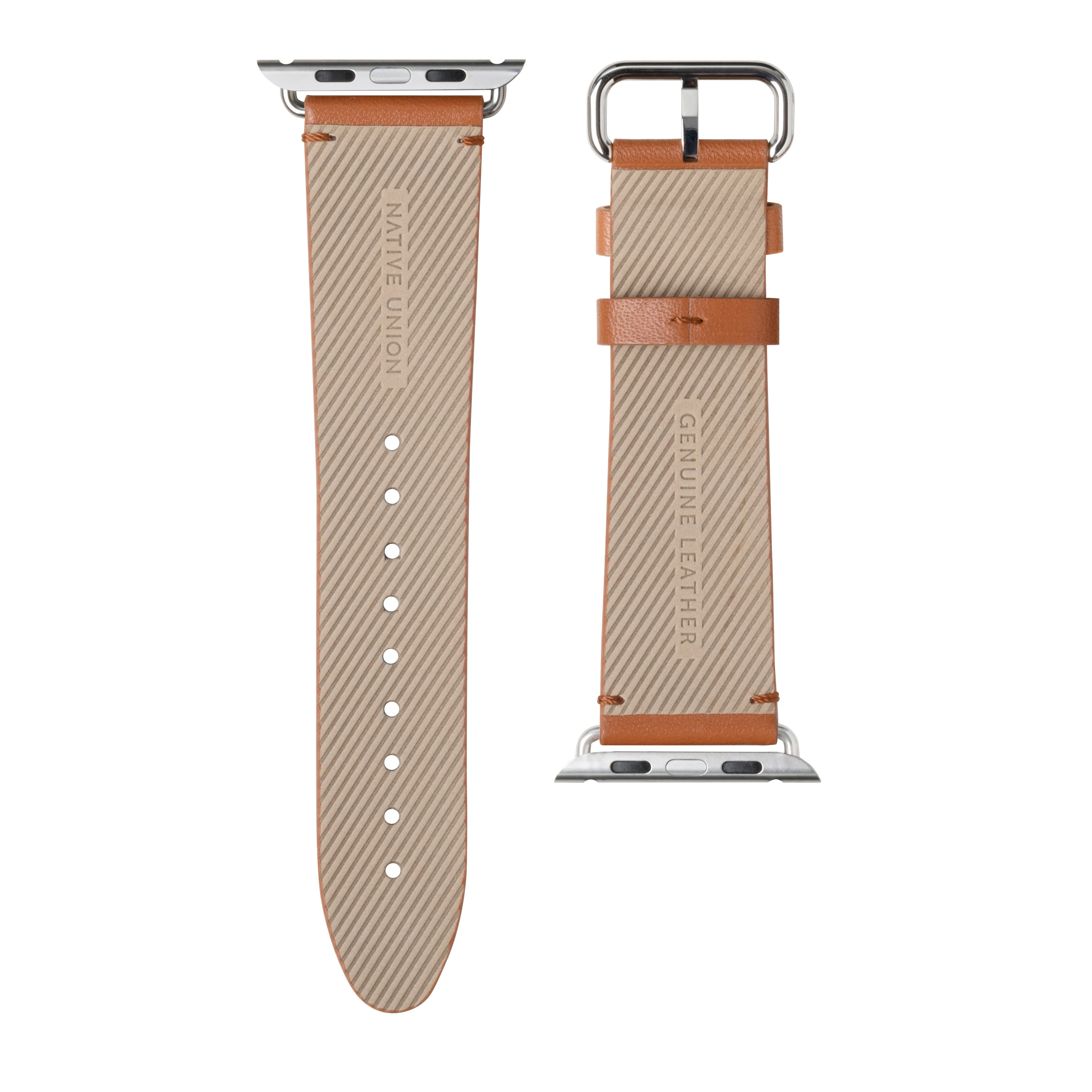 NATIVE UNION Classic Strap for Apple Watch Series 1-8 & SE 42/44mm Genuine Italian Nappa Leather - Tan