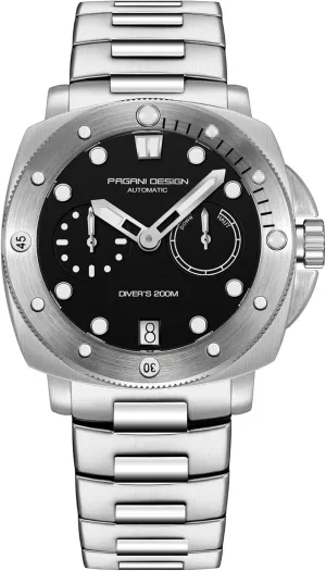 Pagani Design Men's Automatic Mechanical Watch Sports Diving Waterproof Nylon Band Men's Watch Automatic Calendar Sapphire Glass Watch