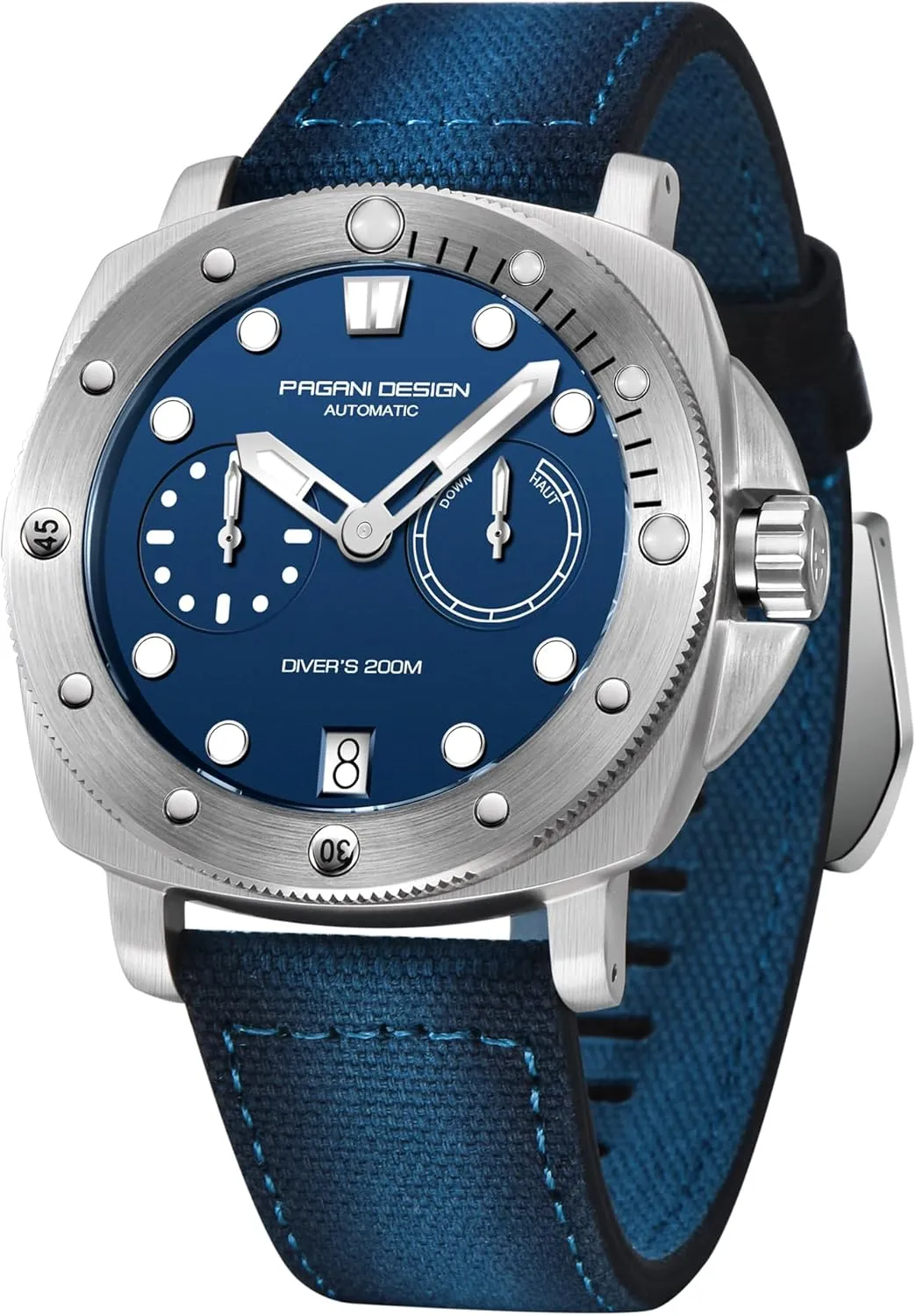 Pagani Design Watches for Men Automatic Mechanical Watch, 200M Waterproof Sapphire Glass Wristwatch, Mens Sports Casual Watch with Nylon Strap