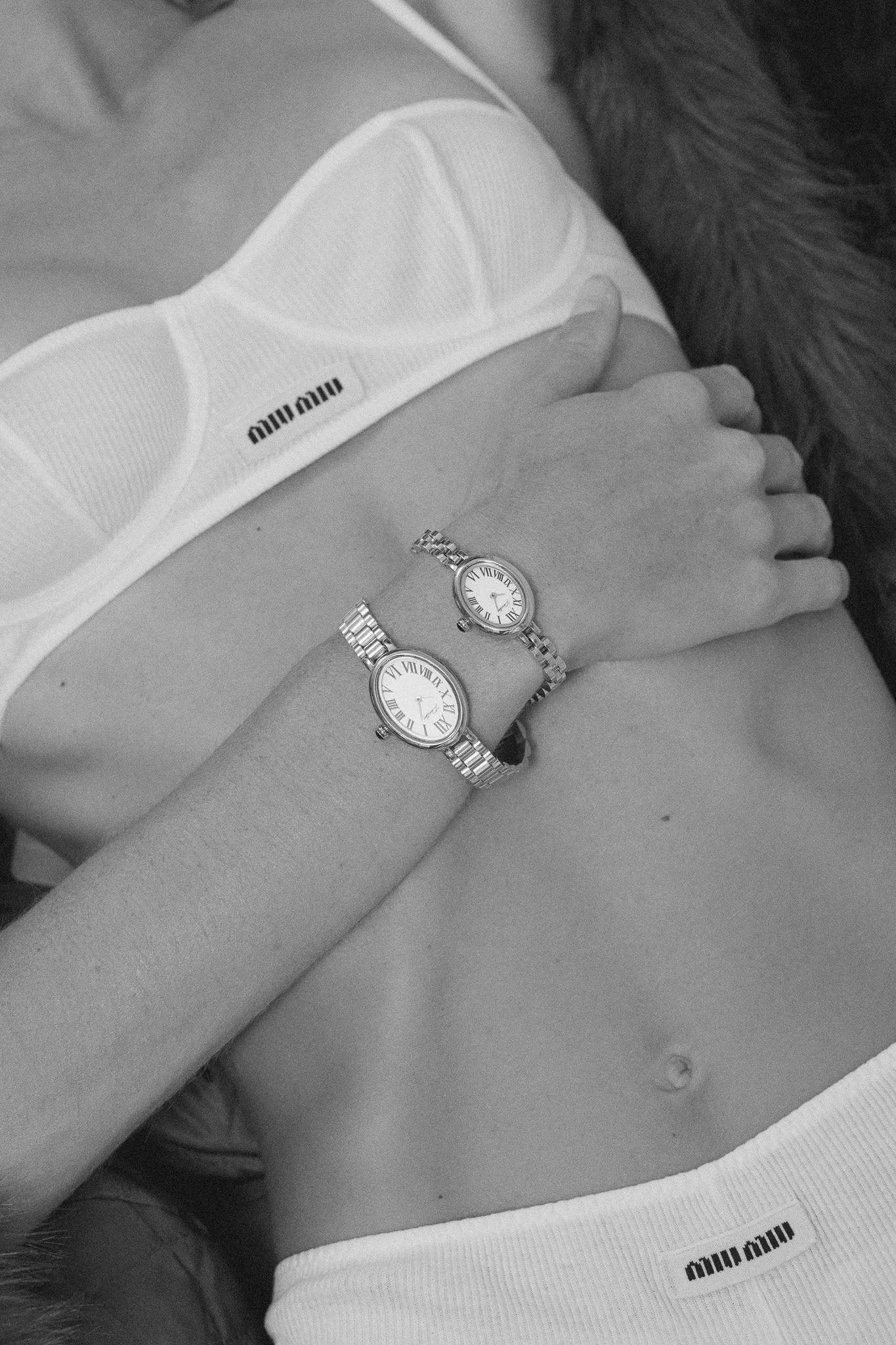 Porter 'Baby Link Watch' - White Gold