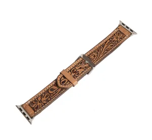 Tooling Leather Apple Watch Strap  WS100 brown