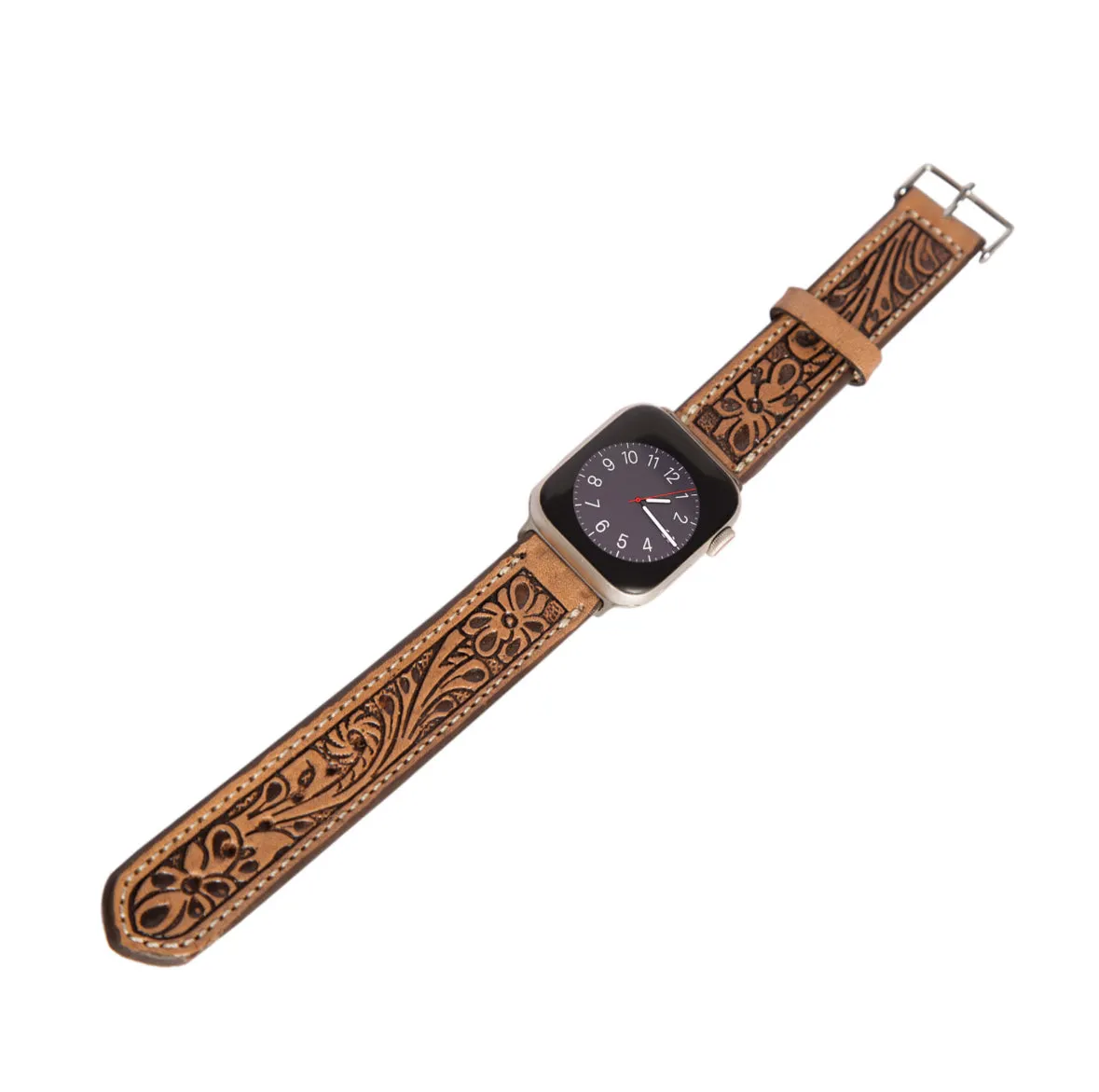 Tooling Leather Apple Watch Strap  WS100 brown