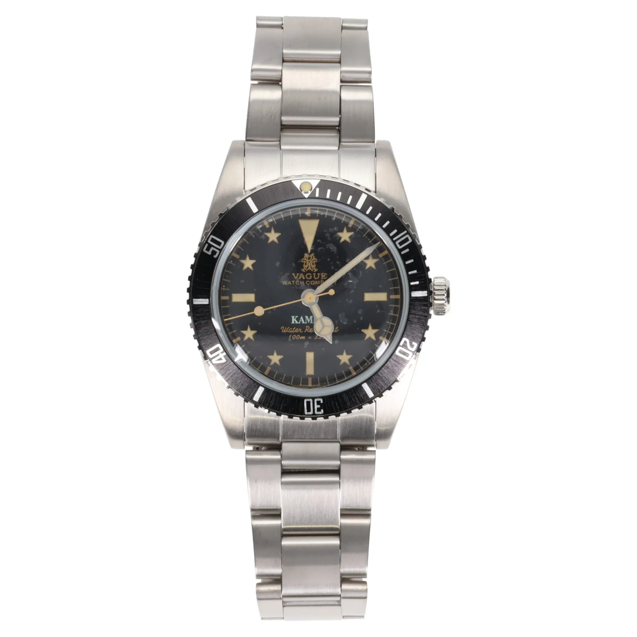 VAGUE WATCH CO. × KAMIYA DIVER'S WATCH COMBINATION / SILVER